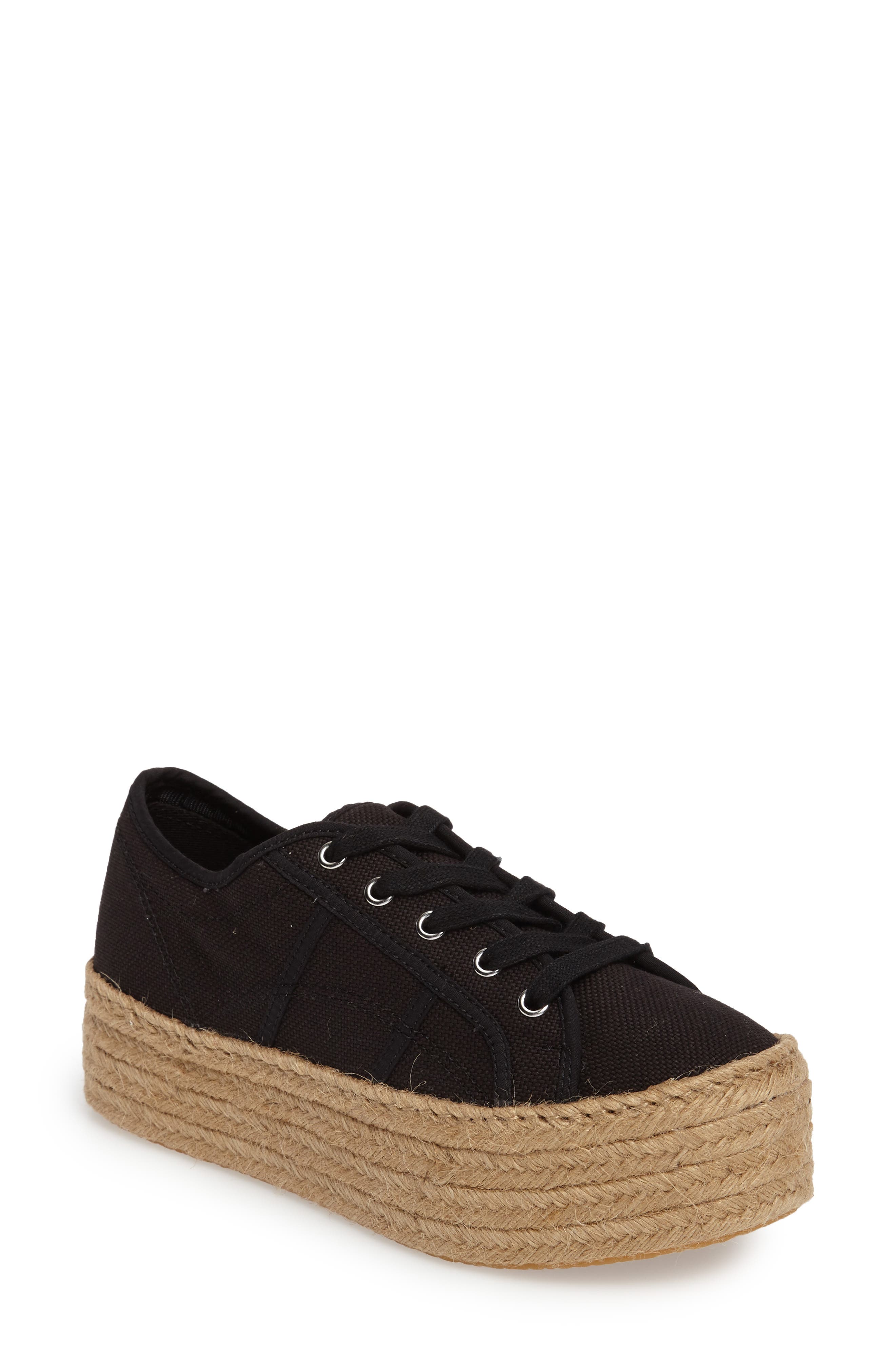 Hampton Platform Sneaker, Main, color, BLACK FABRIC