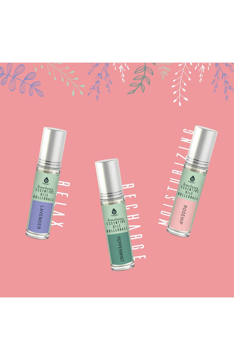 PURSONIC Aromatherapy Essential Oil Rollerballs, Alternate, color, Multicolor