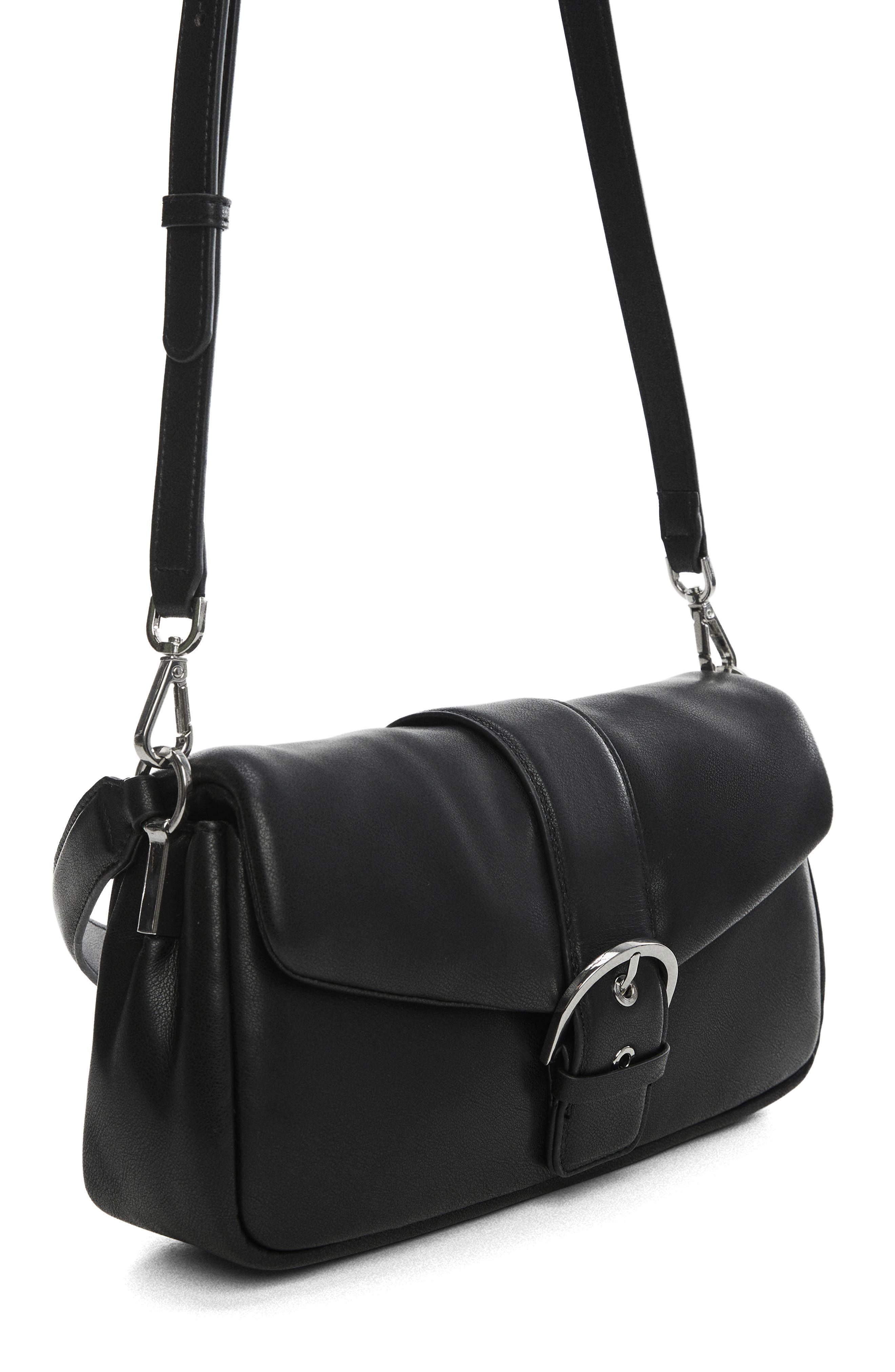 MANGO Faux Leather Shoulder Bag, Alternate, color, 