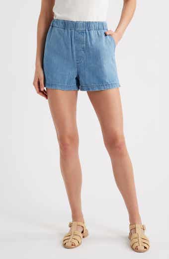 Pull-On Denim Shorts