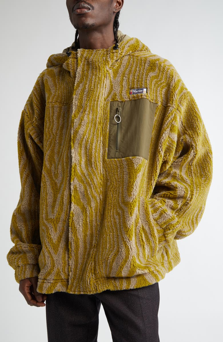 Martine Rose Oversize Wool Blend Fleece Hooded Jacket, Alternate, color, 