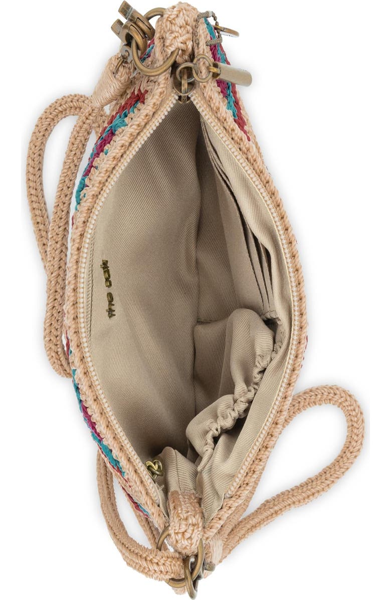 The Sak Vita Hand Crochet Crossbody Wristlet, Alternate, color, Bamboo Mermaid
