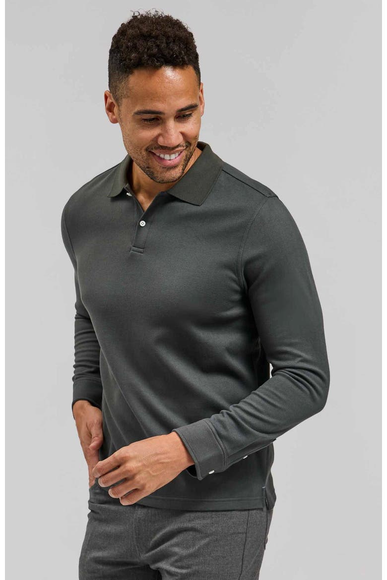 The Braden Long Sleeve Polo, Alternate, color, Cedar