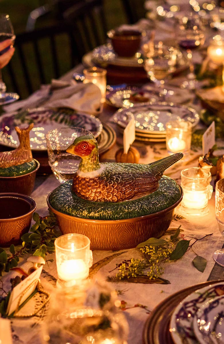 Juliska Forest Walk Pheasant Covered Baker, Alternate, color, Multi