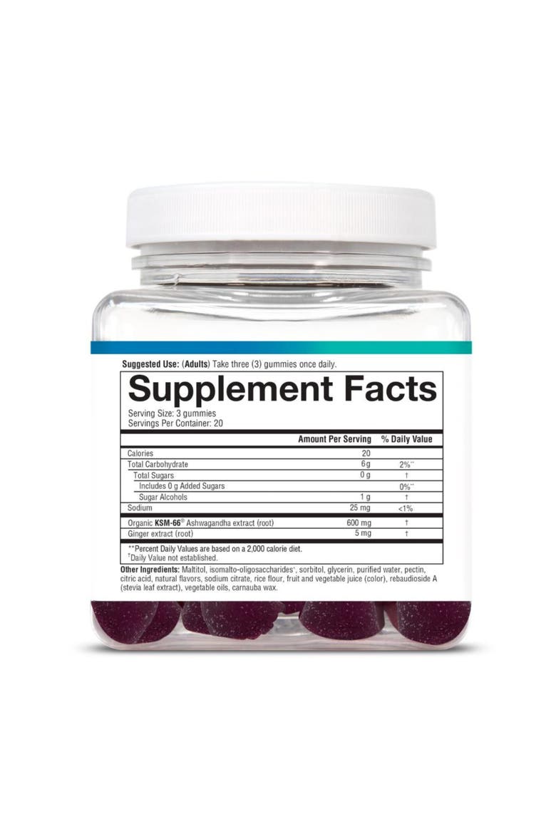 Ashwagandha Organic Stress Energy Support Gummies 60ct, Alternate, color, None