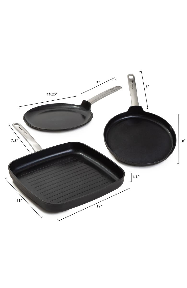 BergHOFF Leo Graphite 3-Piece Cookware Set, Alternate, color, Black
