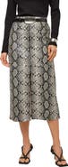 FIFTEEN TWENTY Kaia Snake Print Faux Leather Midi Skirt