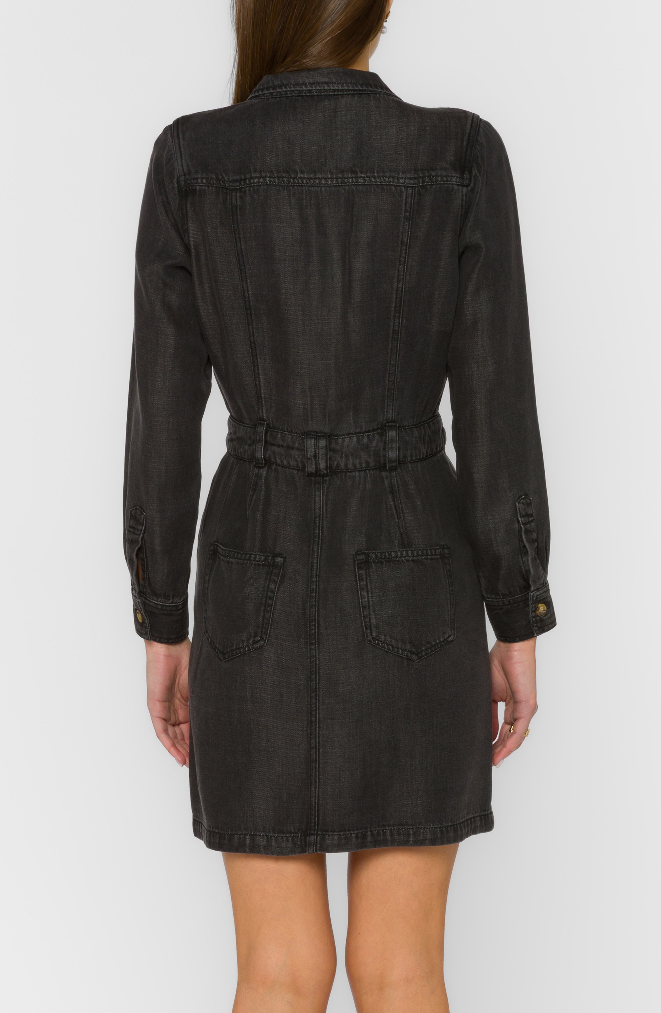 Long Sleeve Utility Minidress - image 2