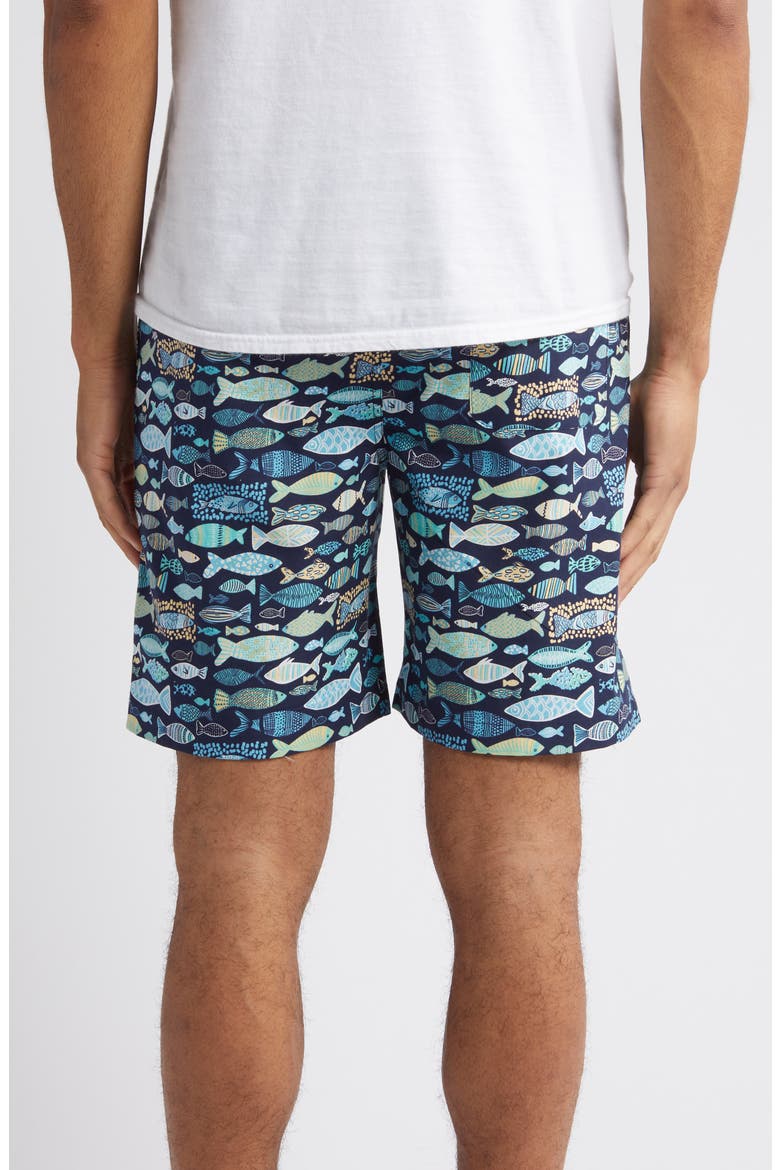 Cotton Lounge Shorts, Alternate, color, BLUE LAKE