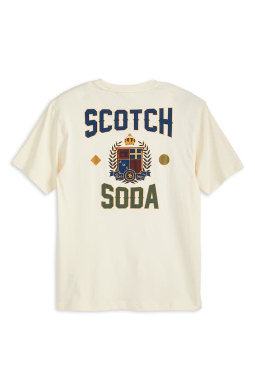 Scotch & Soda Short Sleeve Graphic T-shirt In Neutral