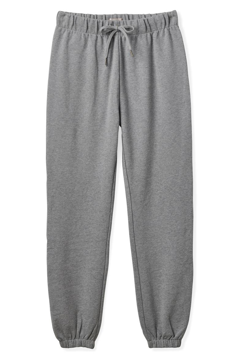 Cotton French Terry Sweatpants, Alternate, color, HEATHER GREY