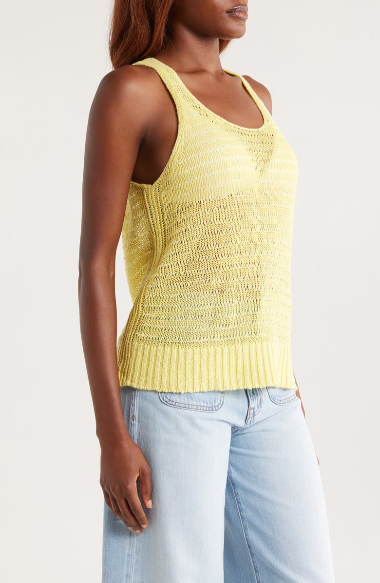 Madewell Linen Sweater Tank Top, Alternate, color, Buttermilk