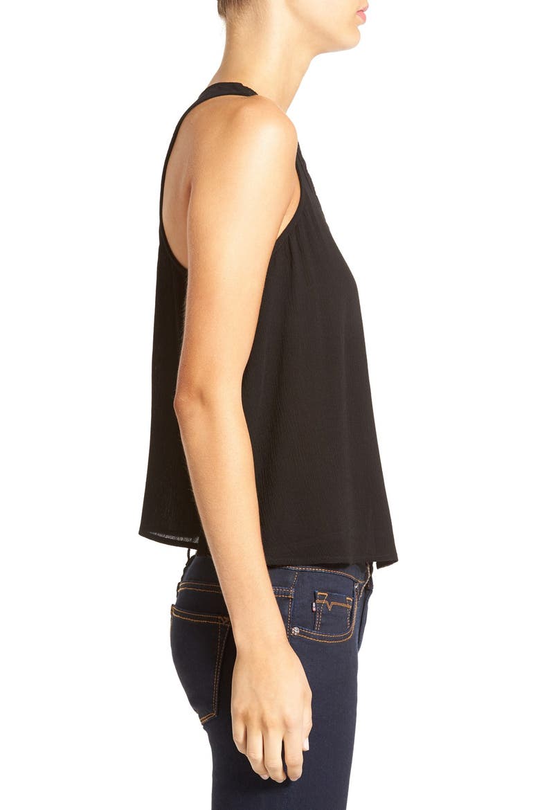Cross Front Swing Tank, Alternate, color, BLACK