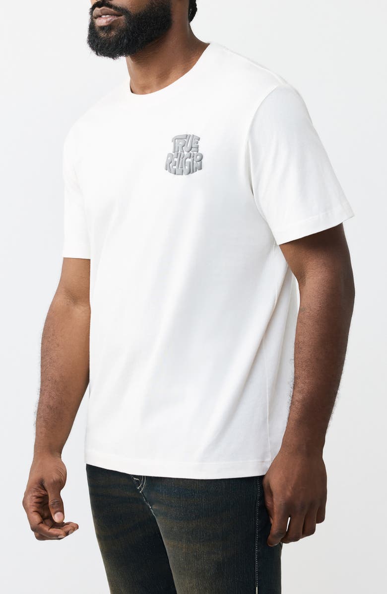 True Religion Burger Logo Tee, Alternate, color, Winter White