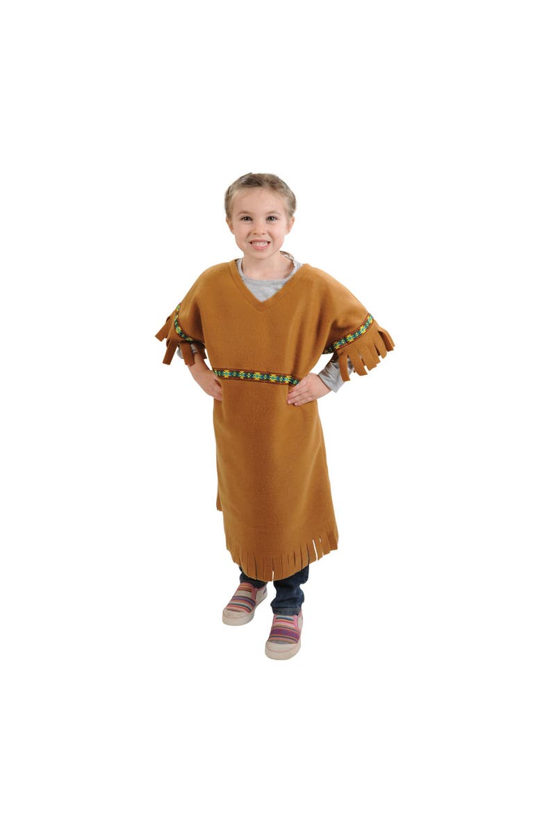 Kaplan Early Learning Company Festive Multiethnic Native American Girl Garment, Alternate, color, Brown
