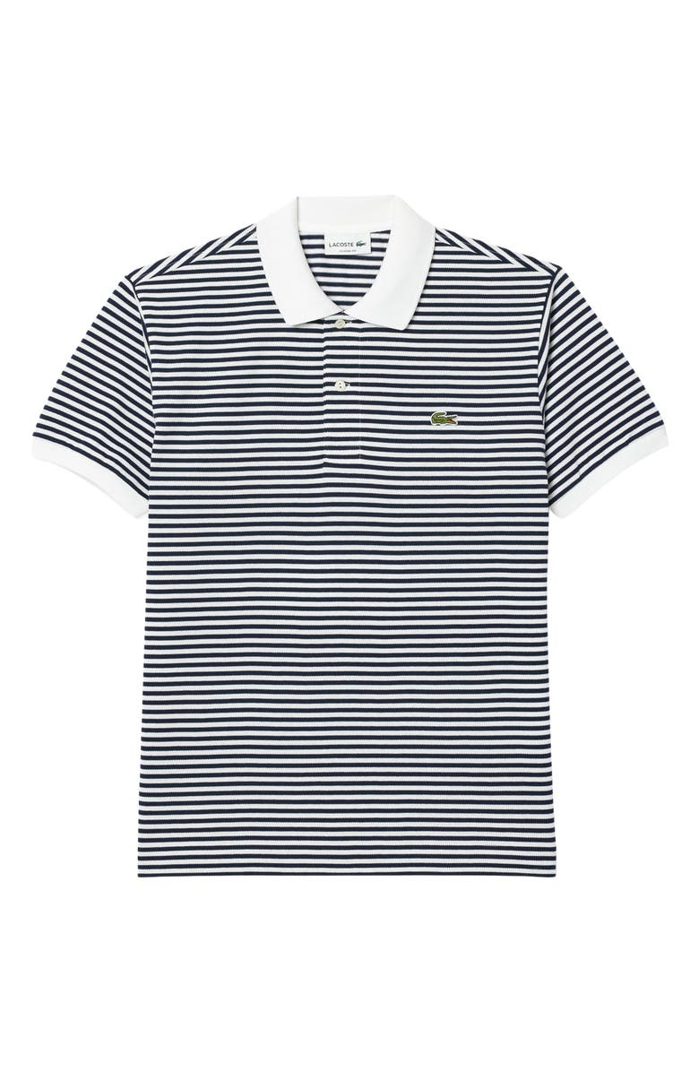 Lacoste Original L.12.12 Petit Piqué Knit Polo, Alternate, color, Marine/ Blanc