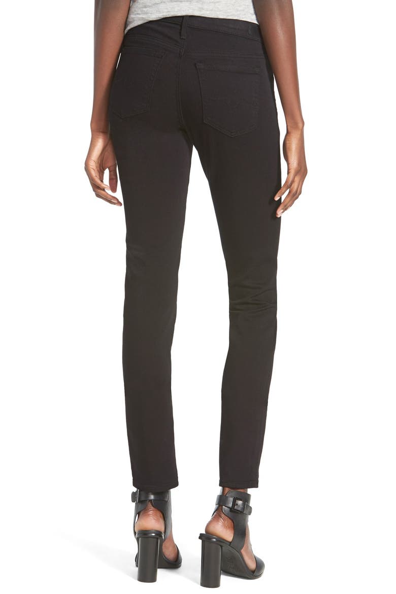 'Stilt Cigarette' Skinny Jeans, Alternate, color, SUPER BLACK