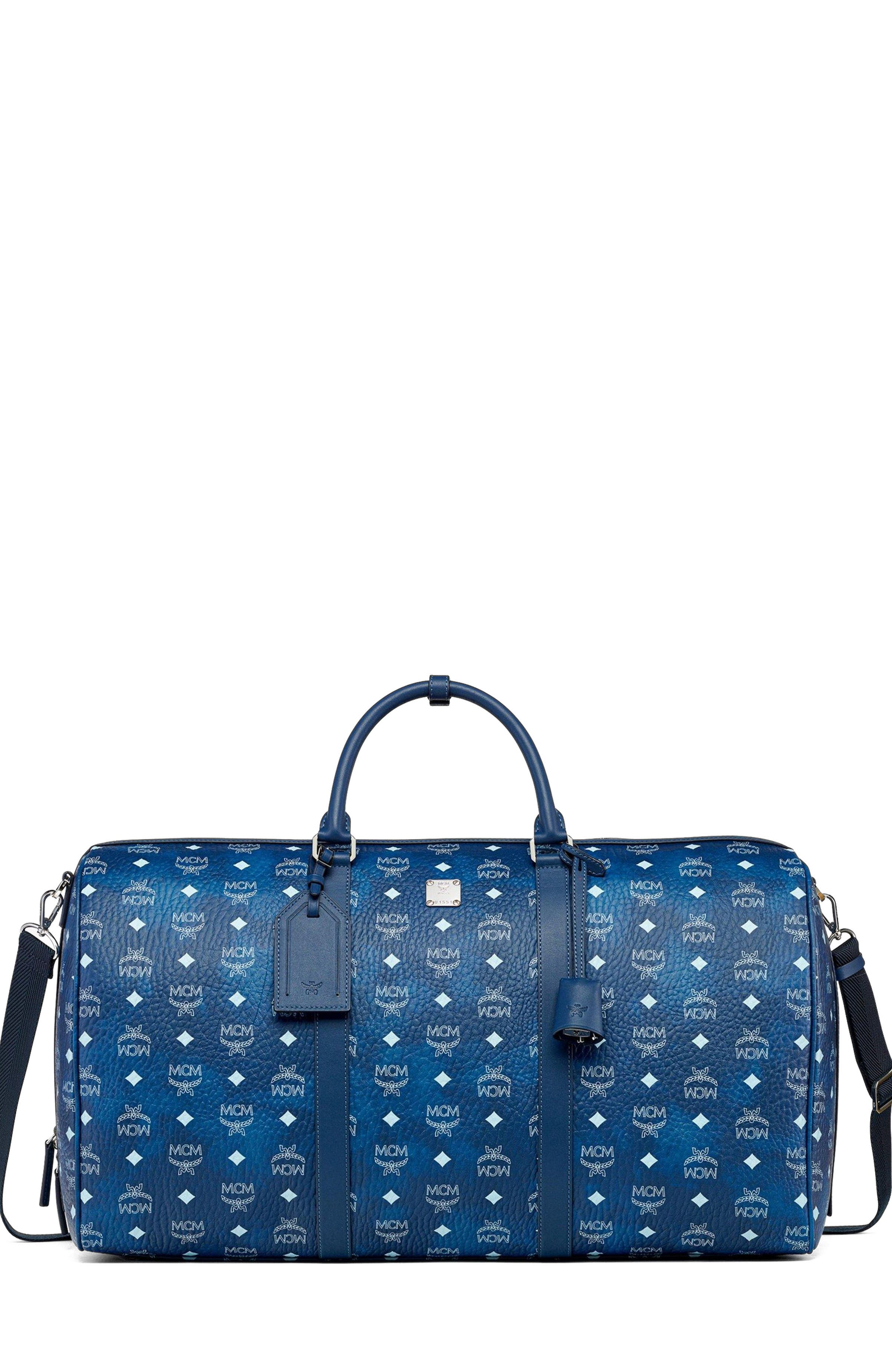 MCM Large Ottomar Weekender Bag in Visetos, Main, color, 