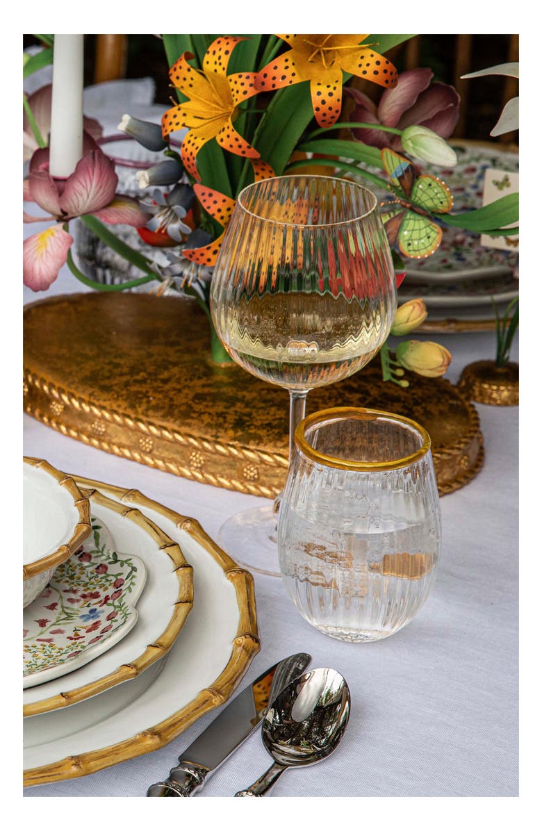 Juliska Nell Stemless Wine Glass, Alternate, color, Daffodil