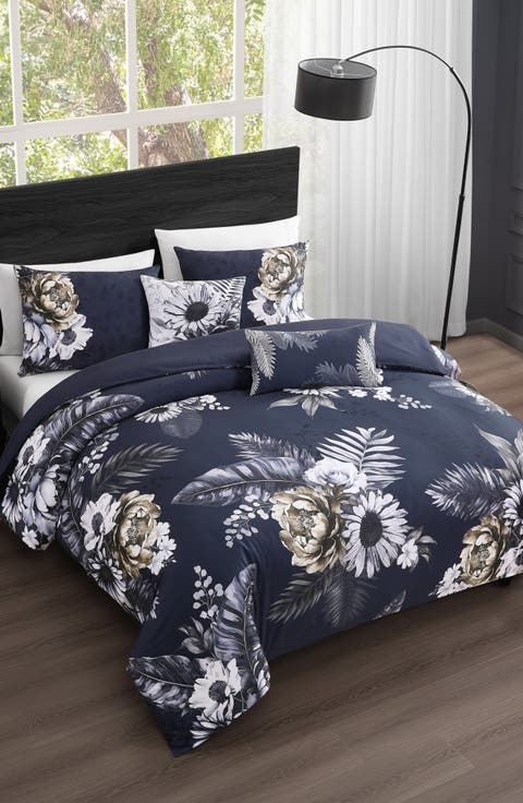 Forget Me Not 5-Piece Reversible Comforter Set