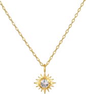 Satya Jewelry Clarity White Topaz Starburst Necklace