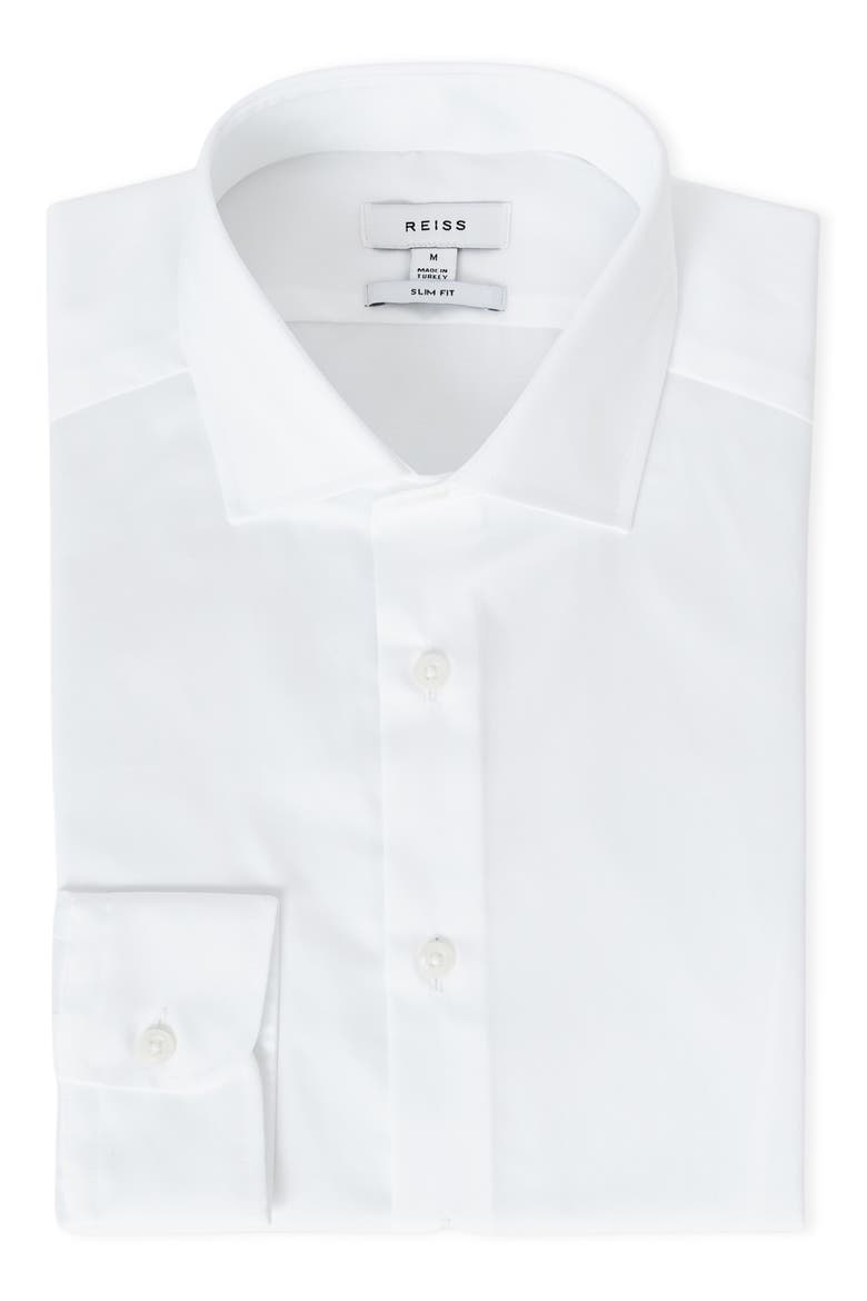 Remote Slim Fit Cotton Button-Up Shirt, Alternate, color, WHITE