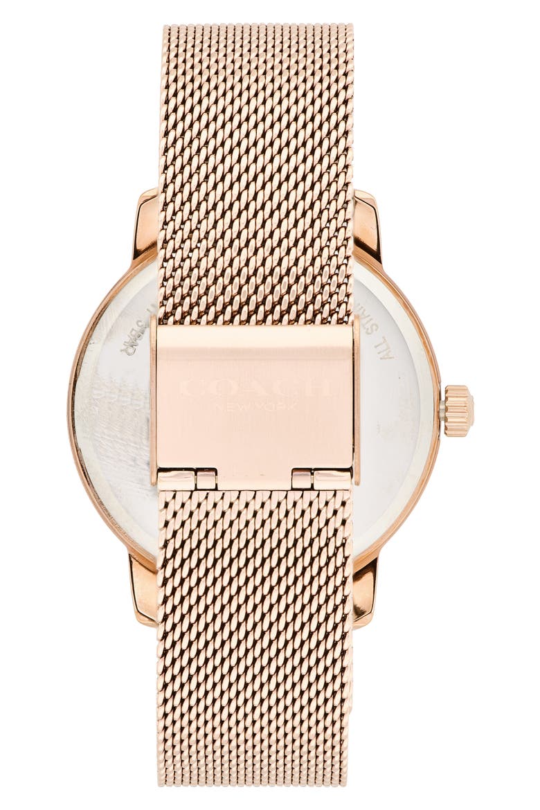 Grand Mesh Strap Watch, Alternate, color, CARNATION GOLD