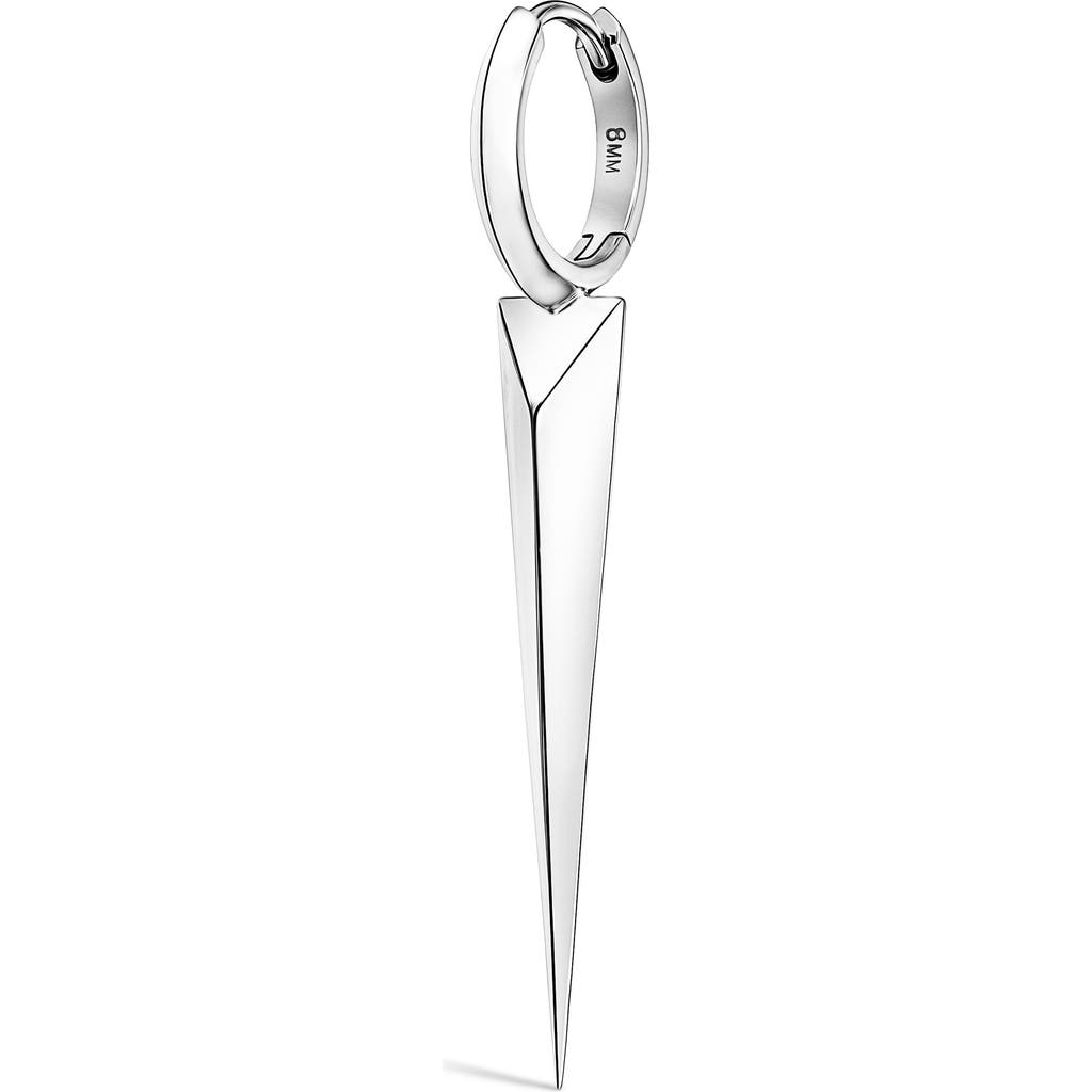 Maria Tash White Gold Faceted Grand Spike Hoop Earring In White Gold