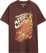 Merch Traffic Johnny Cash Boots Graphic T-Shirt