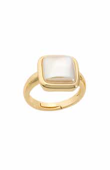 Mother of Pearl Square Ring
