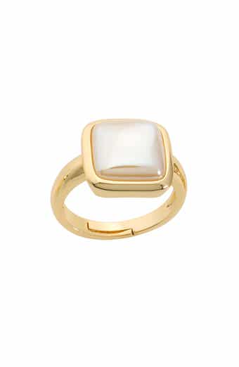 Mother of Pearl Square Ring