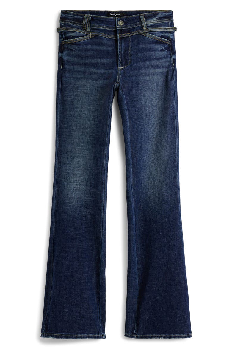 Flare Leg Jeans, Alternate, color, DARK BLUE