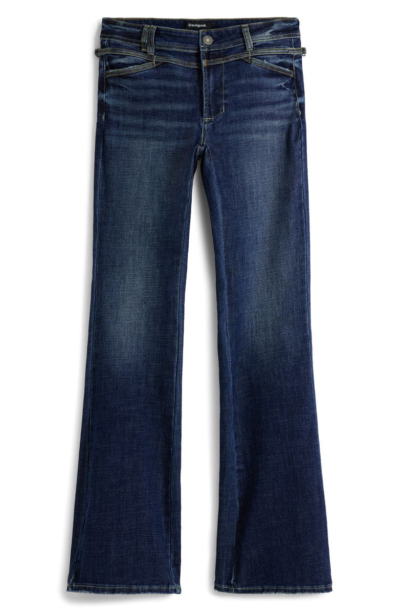 Desigual Flare Leg Jeans, Alternate, color, Dark Blue