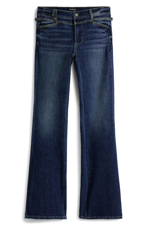 Desigual Flare Leg Jeans In Blue