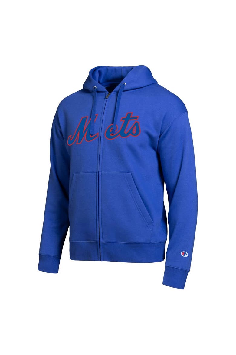 Men's Champion New York Mets Royal All-Star Wordmark Full-Zip Hoodie, Alternate, color, Royal