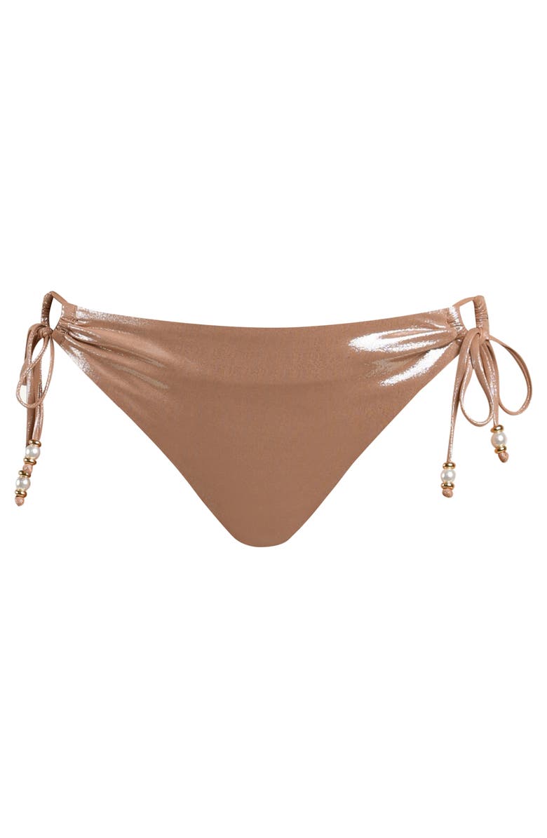 La Blanca Sand Side Tie Bikini Bottoms, Alternate, color, 