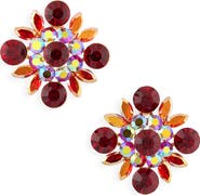 Tasha Crystal Flower Stud Earrings