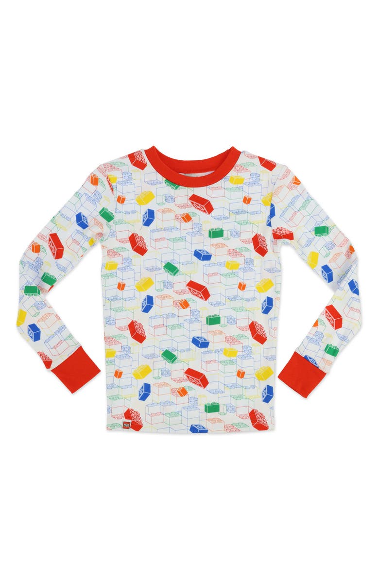 SGI Apparel Kids' Lego Iconic Fitted Two-Piece Cotton Pajamas, Alternate, color, 