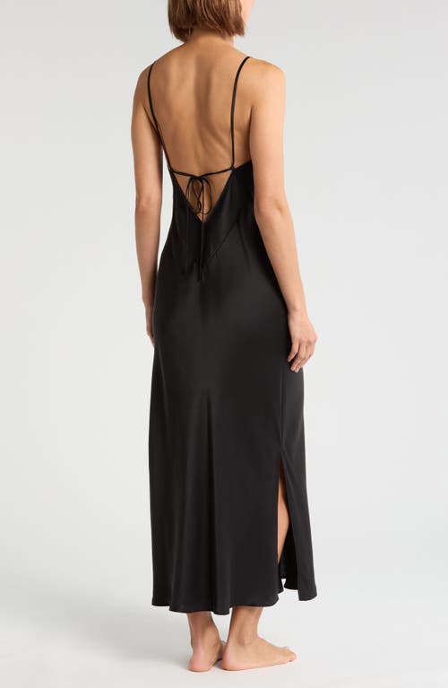 Shop Nordstrom Washable Silk Nightgown In Black