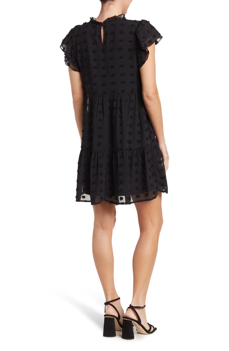 Love By Design Kelsey Chiffon Mini Swiss Dot Dress, Alternate, color,