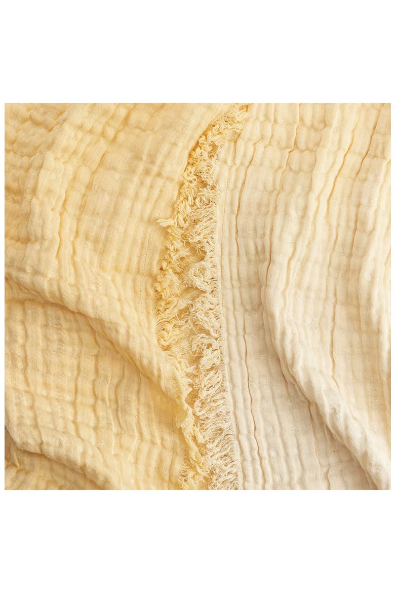 Ombré Cotton Muslin Blanket, Alternate, color, YELLOW