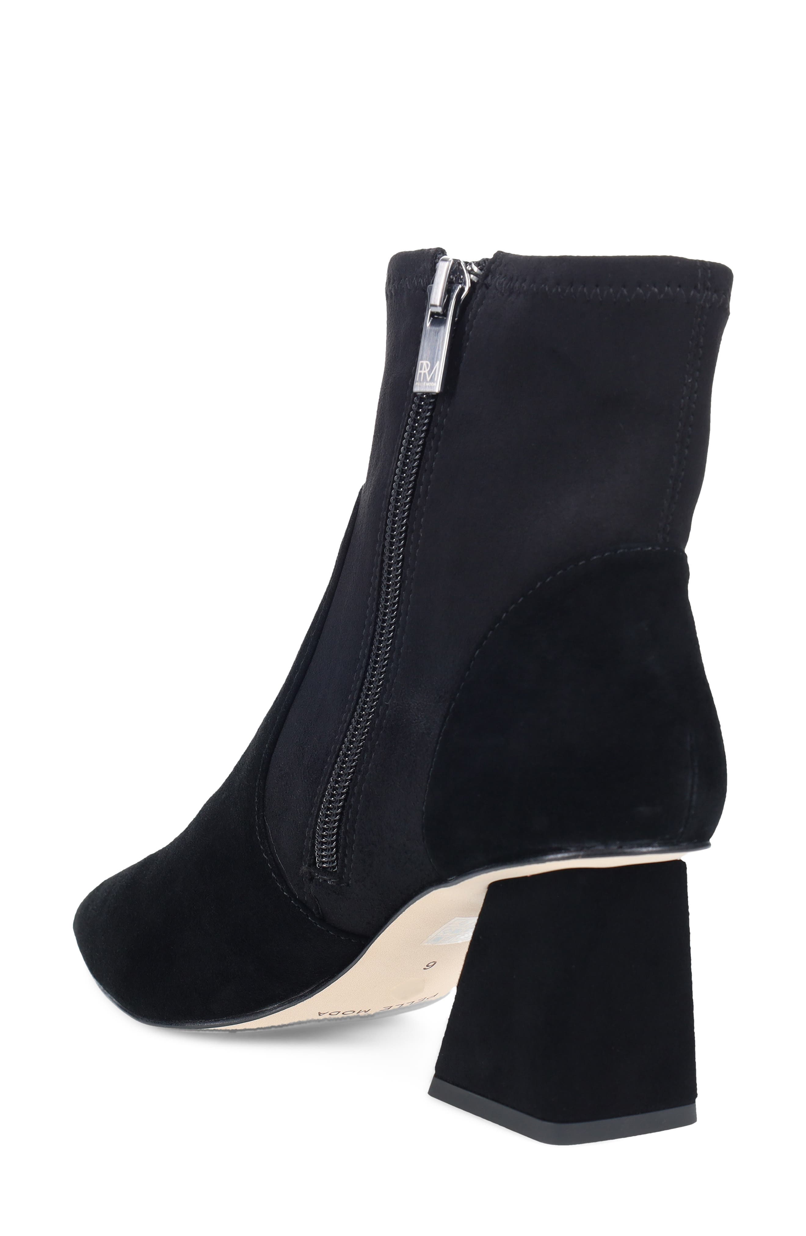 Ilima Leather Pointed Toe Bootie, Alternate, color, BLACK
