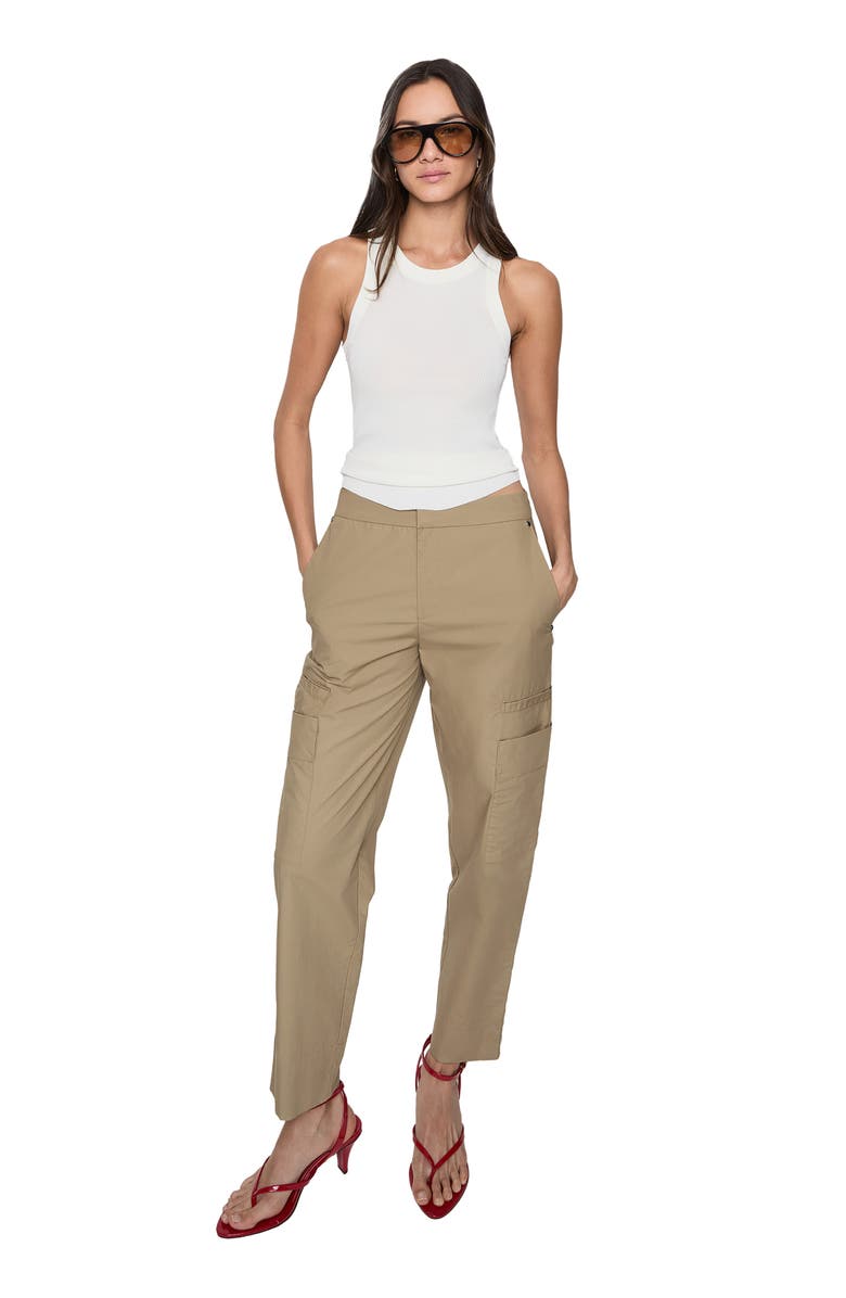 Rebecca Minkoff Callie Crop Straight Leg Pants, Alternate, color, Linen