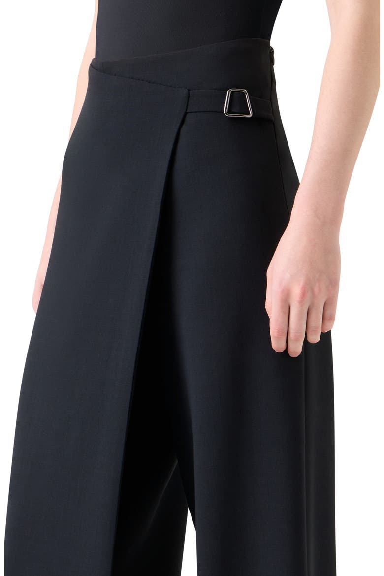 Foss Apron Front Wool Blend Pants, Alternate, color, BLACK