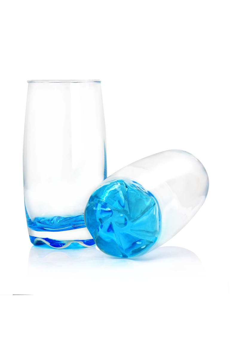 Gibson Home Karissa 8-Piece Glass Tumbler Set, Alternate, color, Blue