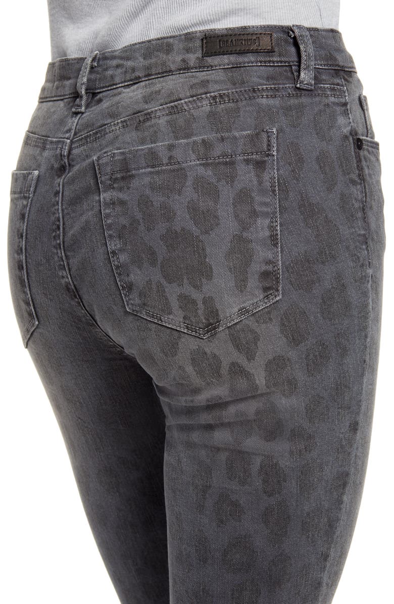 BLANKNYC The Bond Leopard Print Ankle Skinny Jeans, Alternate, color, 