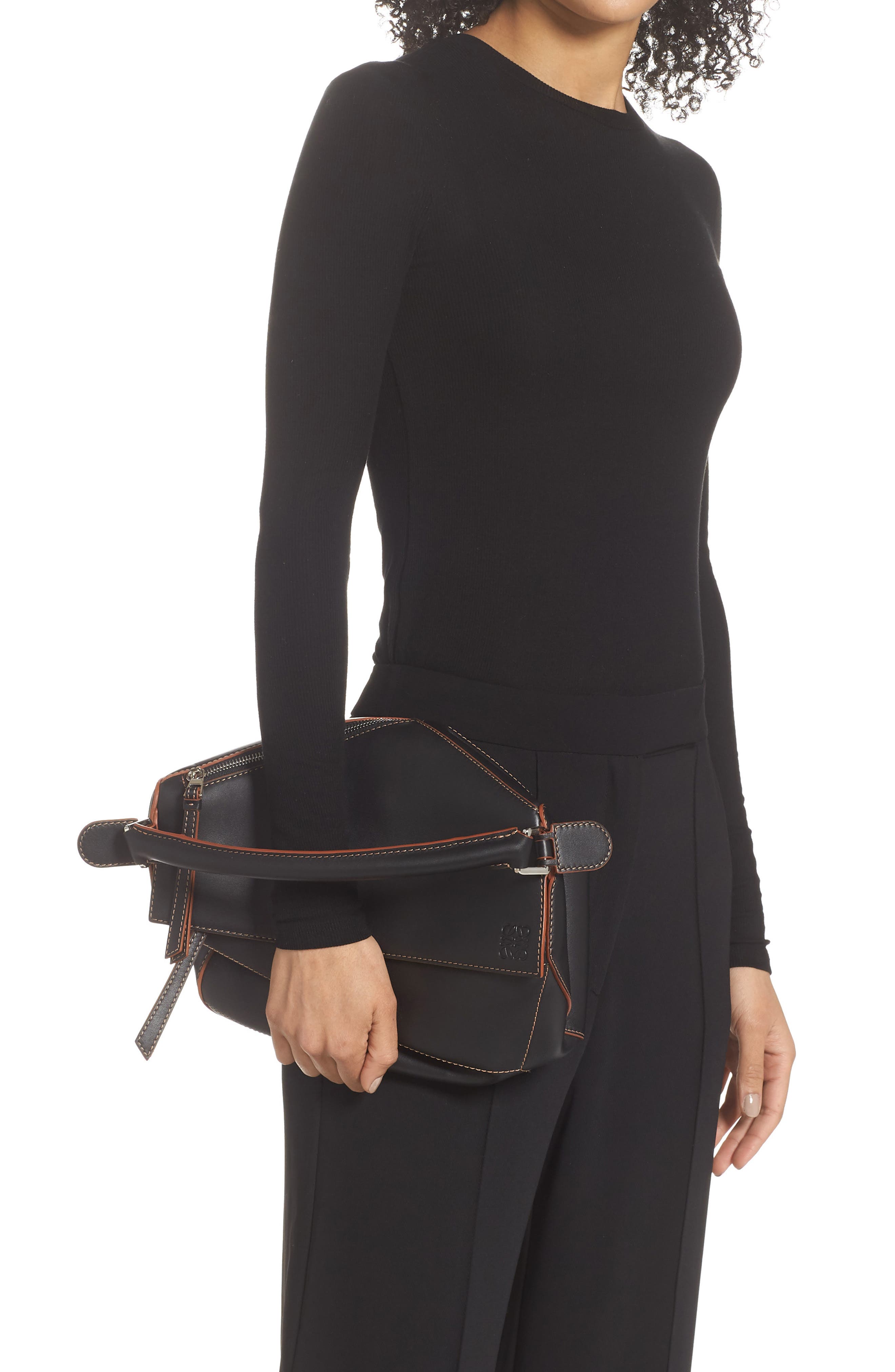 Loewe Puzzle Soft Leather Bag, Alternate, color, 