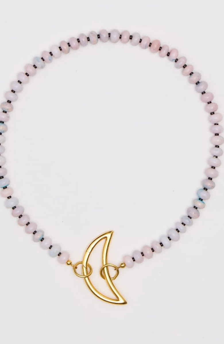 Spicy Dan Luna Necklace, Alternate, color, Blue/Pink