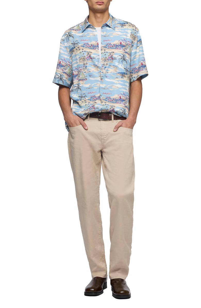 7 For All Mankind The Straight Leg Twill Pants, Alternate, color, Oat