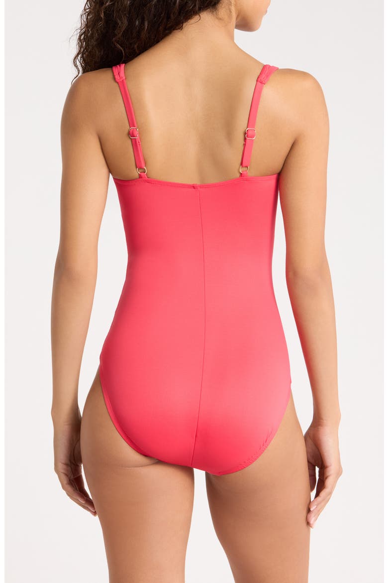 Rock Solid Polaris Underwire One-Piece Swimsuit, Alternate, color, PAPAYA